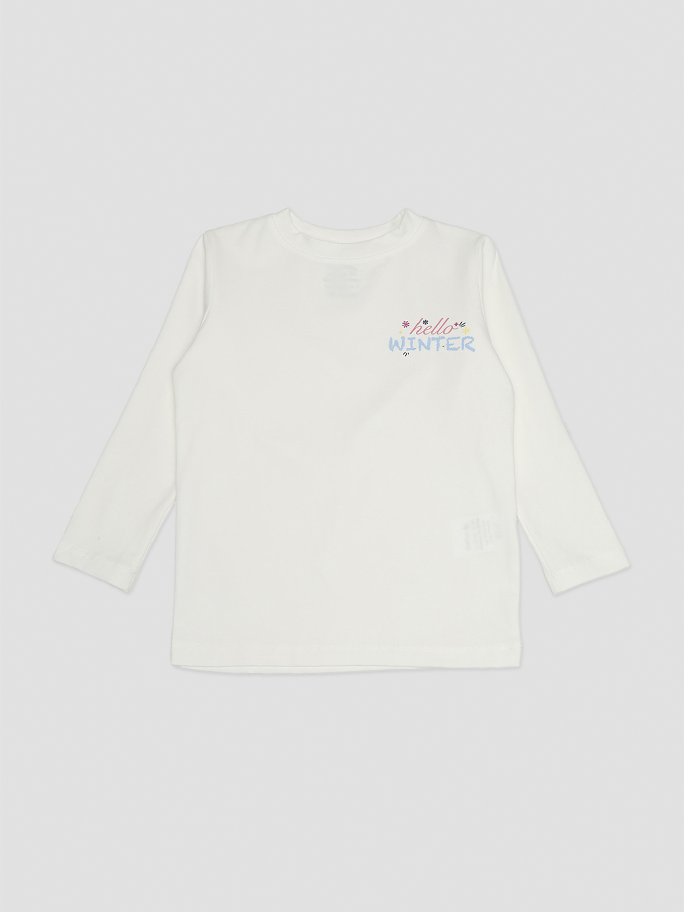 Футболка з довгим рукавом для дівчинки  колір молочний ЦБ-00288375 модель ЦБ-00288375 Фото