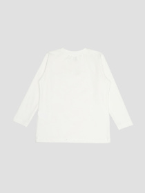 Футболка з довгим рукавом для дівчинки  колір молочний ЦБ-00288375 модель ЦБ-00288375 Фото