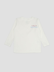 Футболка з довгим рукавом для дівчинки  колір молочний ЦБ-00288375 модель ЦБ-00288375 Фото