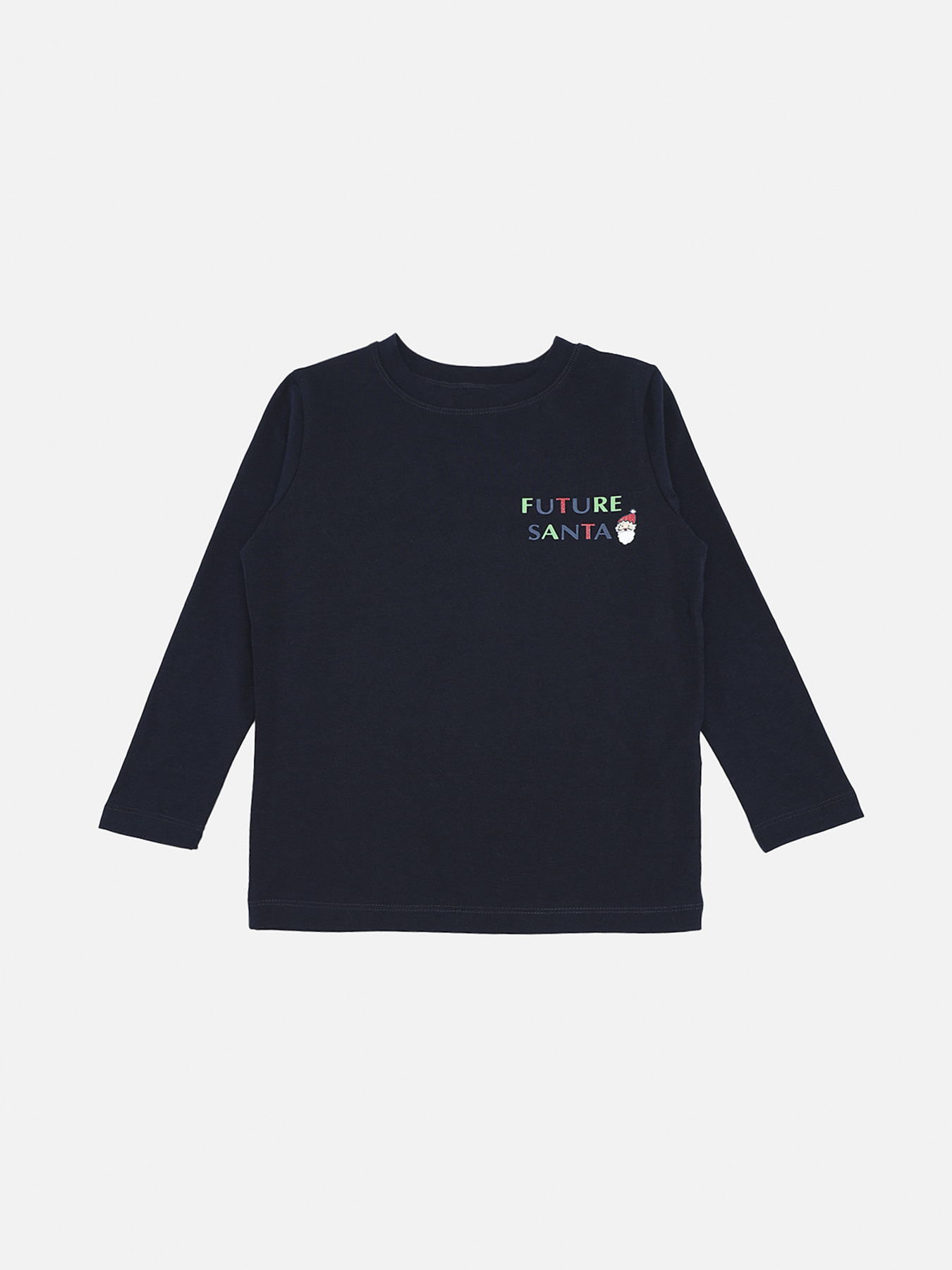 Футболка с длинным рукавом для мальчика  цвет темно-синий ЦБ-00288376 модель ЦБ-00288376 Фото