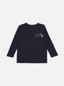Футболка с длинным рукавом для мальчика  цвет темно-синий ЦБ-00288376 модель ЦБ-00288376 Фото