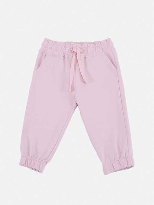 Штаны спортивные для девочки  цвет светло-розовый ЦБ-00288394 модель ЦБ-00288394 Фото