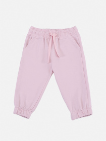 Штаны спортивные для девочки  цвет светло-розовый ЦБ-00288394 модель ЦБ-00288394 Фото