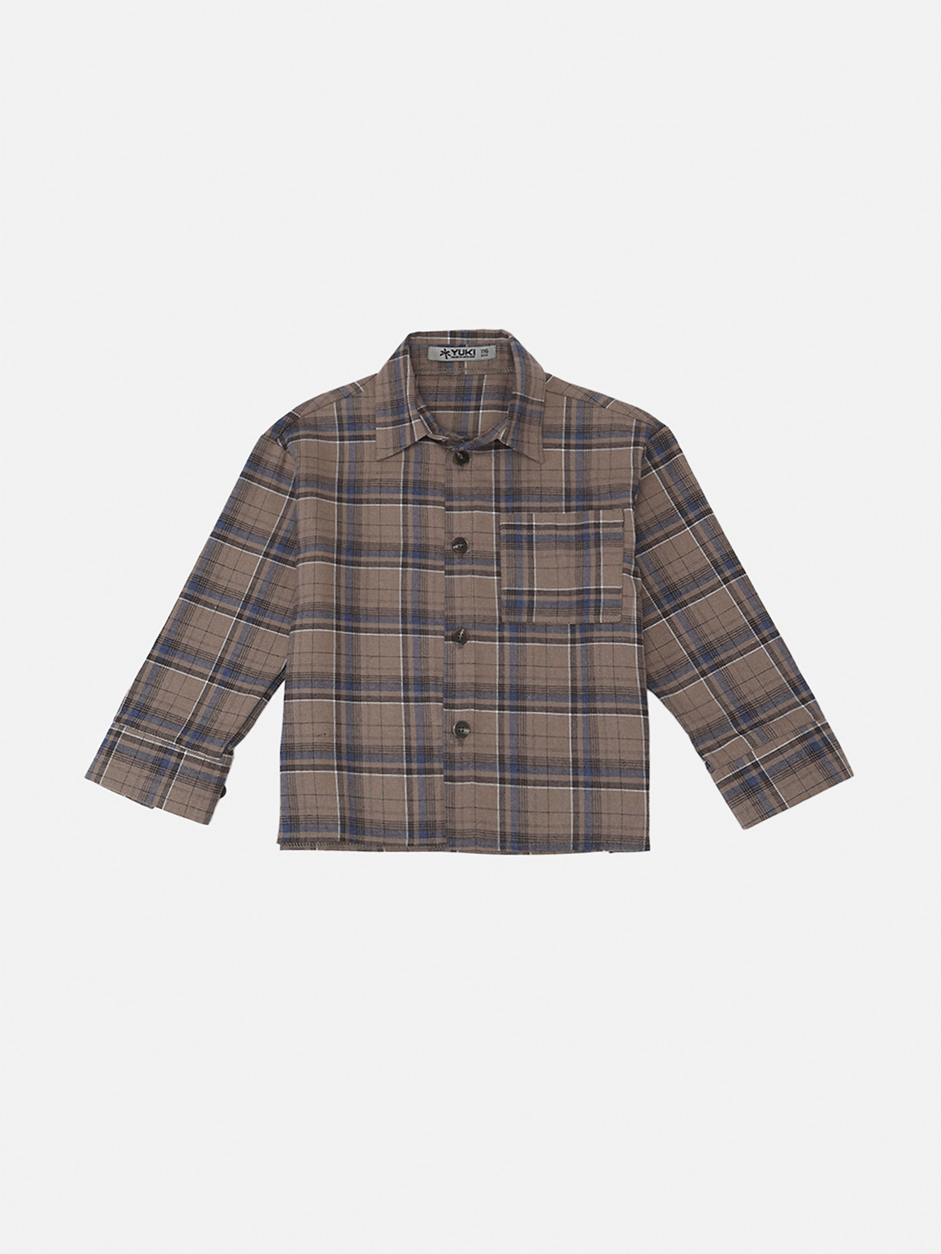 Рубашка для с длинным рукавом для мальчика  цвет коричневый ЦБ-00288819 модель ЦБ-00288819 Фото