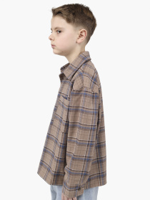 Рубашка для с длинным рукавом для мальчика  цвет коричневый ЦБ-00288819 модель ЦБ-00288819 Фото