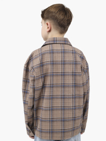 Рубашка для с длинным рукавом для мальчика  цвет коричневый ЦБ-00288819 модель ЦБ-00288819 Фото