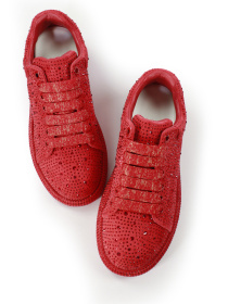 Кроссовки со стразами модель 710-13-red Кроссовки со стразами модель 710-13-red Фото