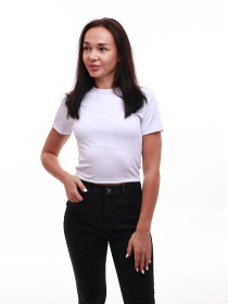 Футболка женская Белый LIKE модель 687775 Футболка женская Белый LIKE модель 687775 Фото