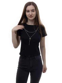 Футболка женская Чёрный LUMO модель 701229 Фото