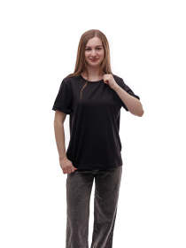 Футболка женская Чёрный РАЙ-ТЕХ модель 703206 Фото