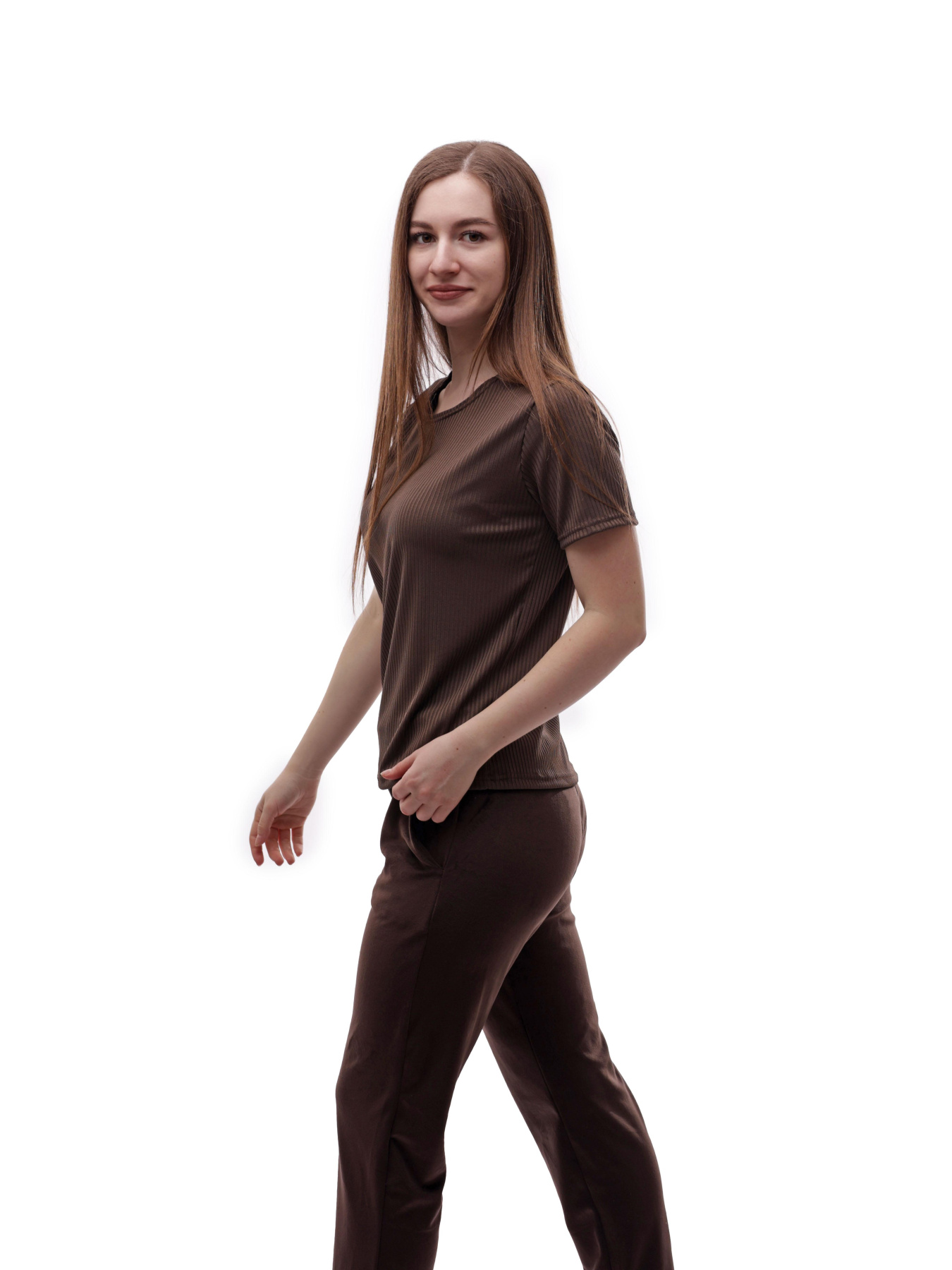 Футболка женская Тёмно-коричневый ЭДЕЛЬВЕЙС модель 717077 Фото