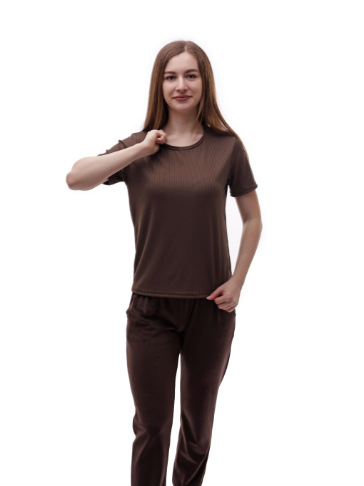 Футболка женская Тёмно-коричневый ЭДЕЛЬВЕЙС модель 717077 Фото