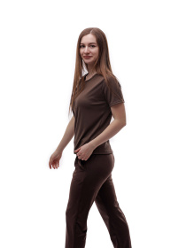 Футболка женская Тёмно-коричневый ЭДЕЛЬВЕЙС модель 717077 Футболка женская Тёмно-коричневый ЭДЕЛЬВЕЙС модель 717077 Фото