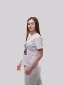 Футболка женская Светло-серый LUMO модель 710691 Футболка женская Светло-серый LUMO модель 710691 Фото