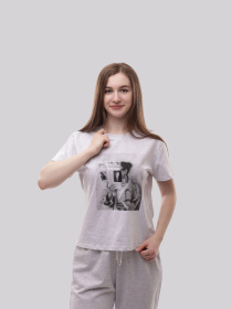 Футболка женская Светло-серый LUMO модель 710691 Футболка женская Светло-серый LUMO модель 710691 Фото