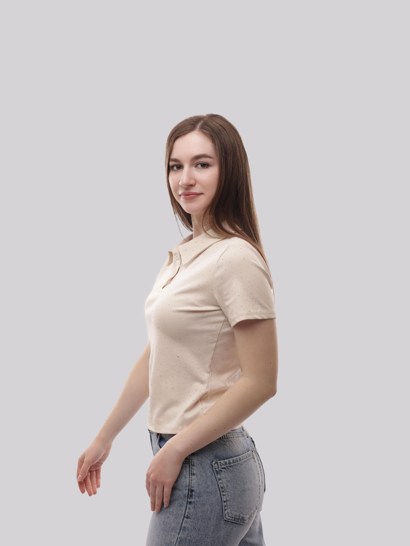 Поло женское Бежевый STREAM модель 710781 Фото