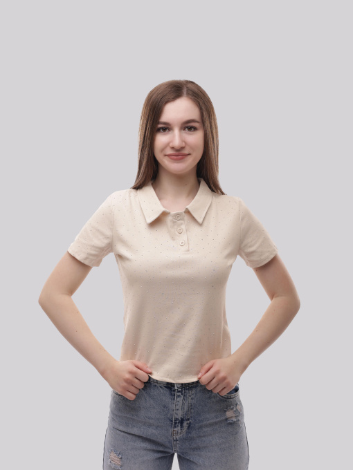 Поло женское Бежевый STREAM модель 710781 Фото