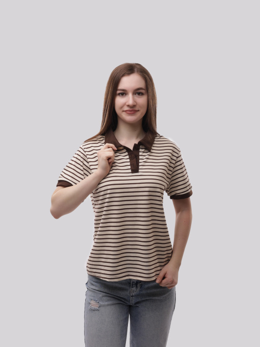 Поло жіноче Темно-коричневий STREAM модель 710783 Фото