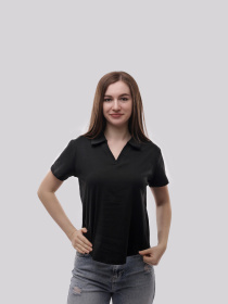 Поло жіноче Чорний STREAM модель 710787 Поло жіноче Чорний STREAM модель 710787 Фото