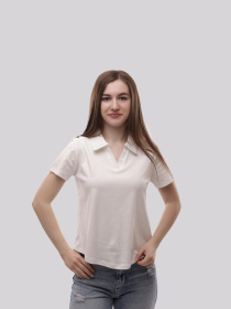 Поло жіноче Білий STREAM модель 710788 Фото