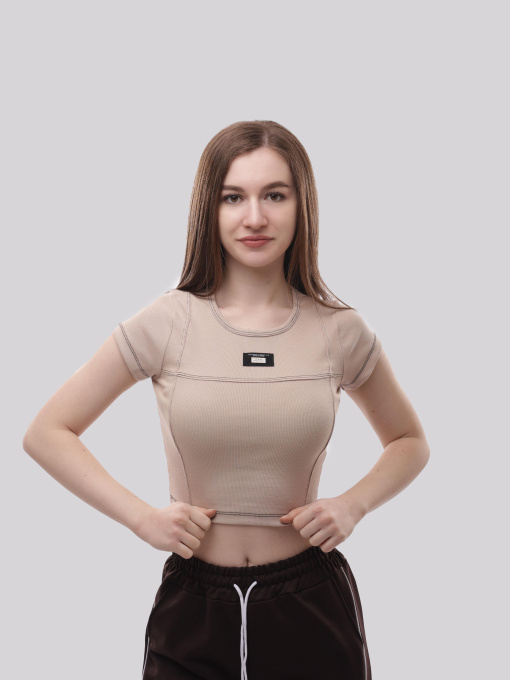 Футболка женская Бежевый LUMO модель 710932 Фото