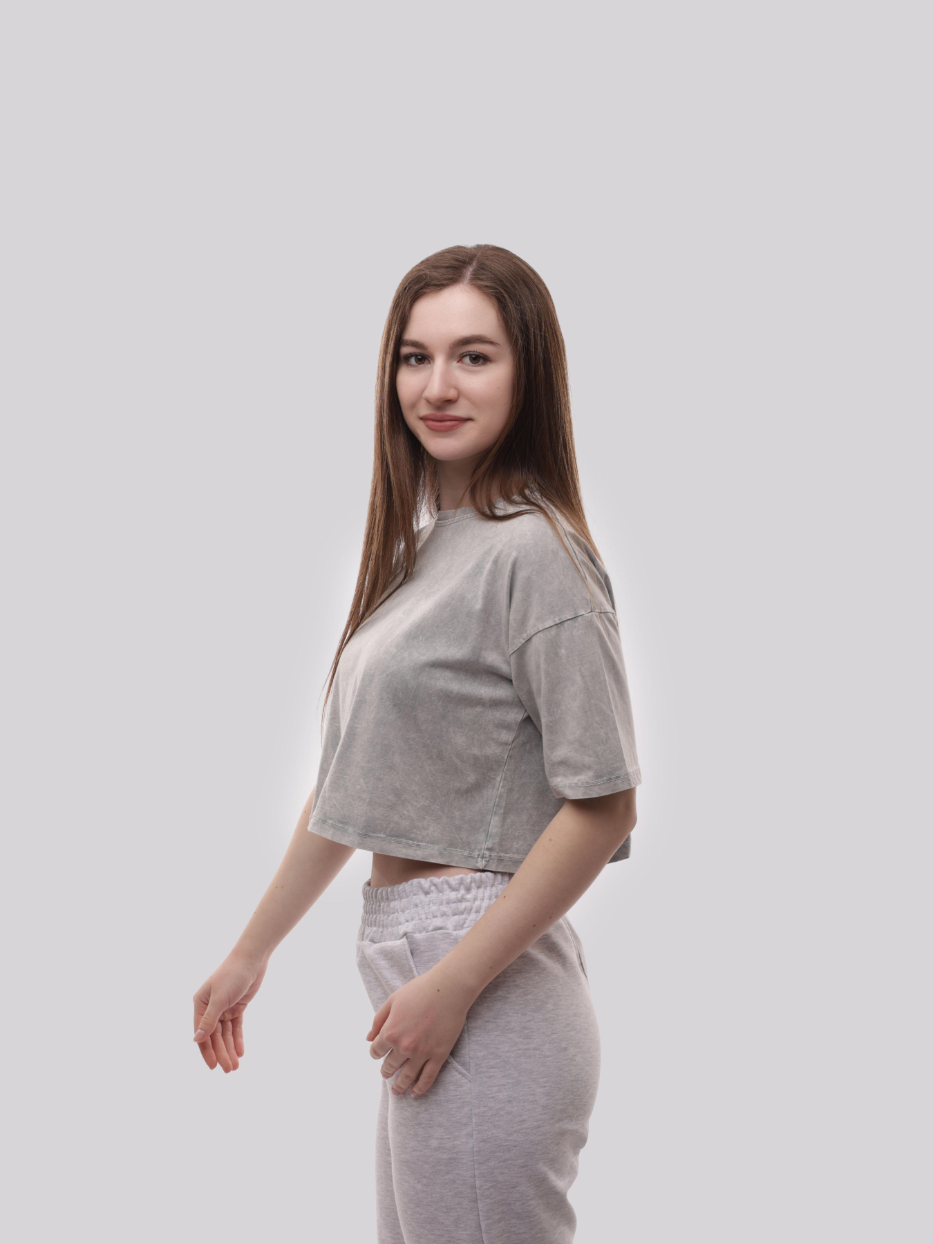 Футболка женская Светло-серый LUMO модель 712298 Фото