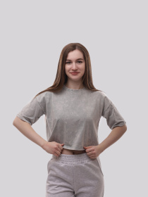 Футболка женская Светло-серый LUMO модель 712298 Футболка женская Светло-серый LUMO модель 712298 Фото