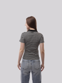 Поло жіноче Білий/чорний LUMO модель 713434 Поло жіноче Білий/чорний LUMO модель 713434 Фото