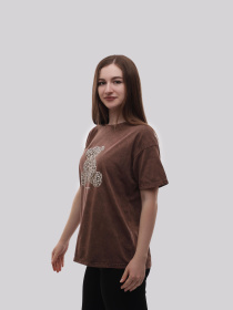 Футболка женская Коричневый LUMO модель 713859 Фото