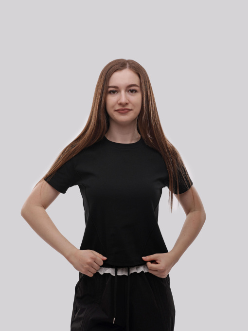 Футболка женская Чёрный STREAM модель 714340 Фото