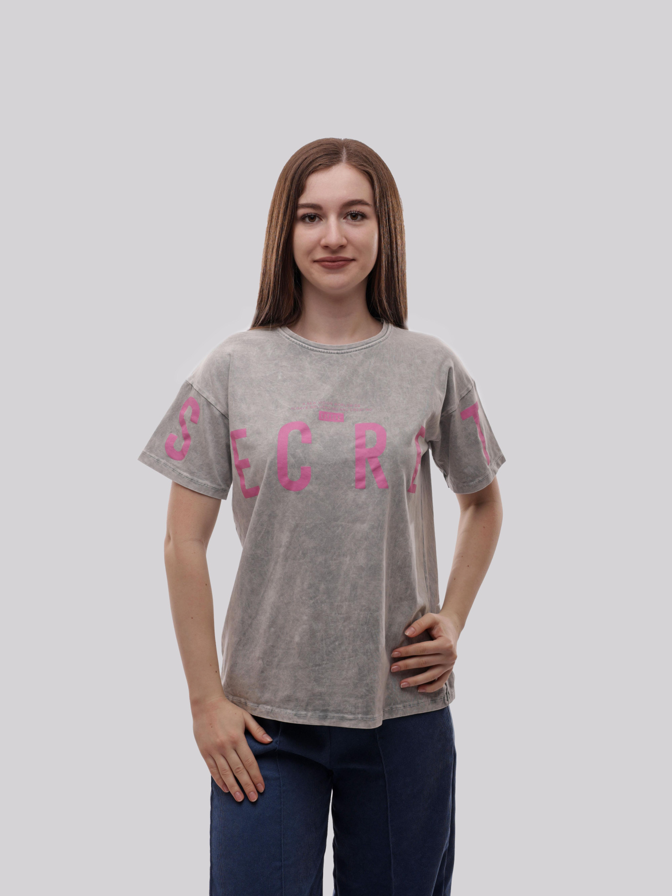 Футболка женская Светло-серый LUMO модель 715030 Фото