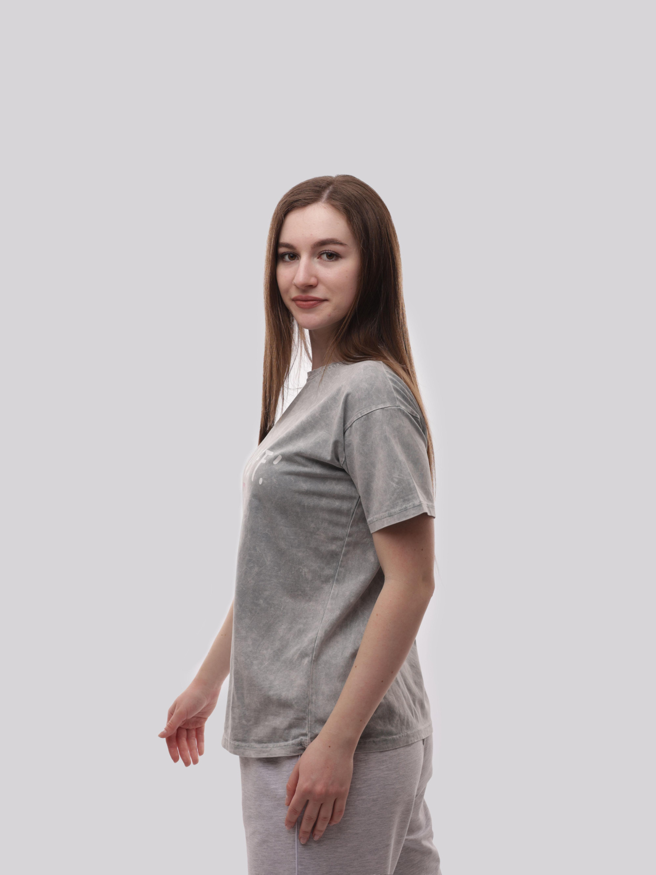 Футболка женская Светло-серый LUMO модель 716656 Фото