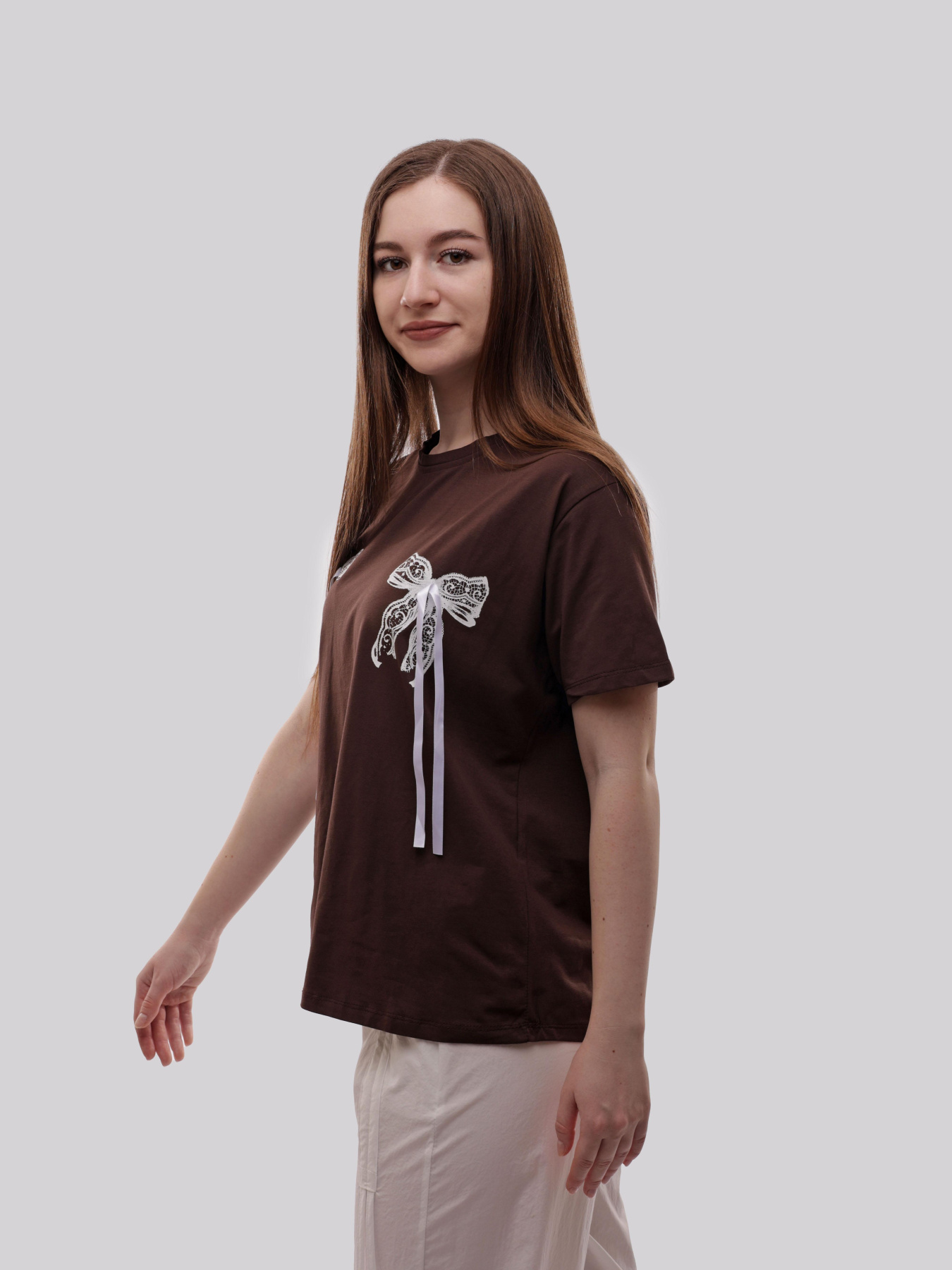 Футболка женская Тёмно-коричневый LUMO модель 716835 Фото