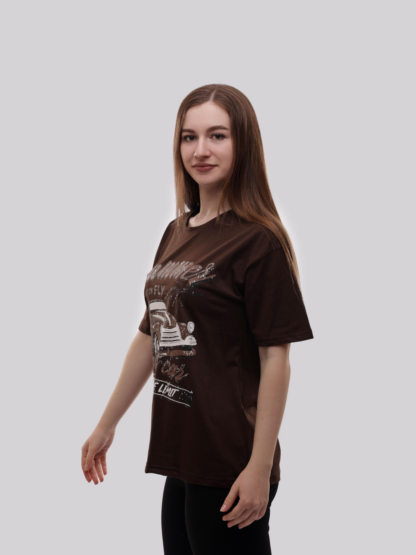 Футболка женская Тёмно-коричневый LUMO модель 723157 Фото