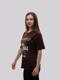 Футболка женская Тёмно-коричневый LUMO модель 723157 Футболка женская Тёмно-коричневый LUMO модель 723157 Фото