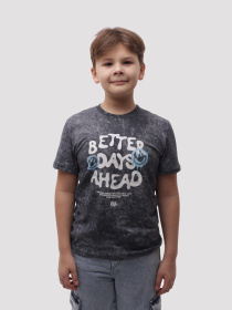 Футболка для хлопчика підлітка Темно-сірий ELFTEX модель 709973 Фото