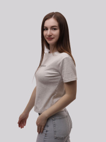 Футболка женская Светло-серый LUMO модель 707575 Футболка женская Светло-серый LUMO модель 707575 Фото