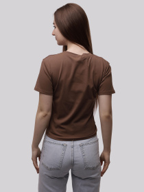Футболка женская Тёмно-коричневый LUMO модель 707576 Футболка женская Тёмно-коричневый LUMO модель 707576 Фото