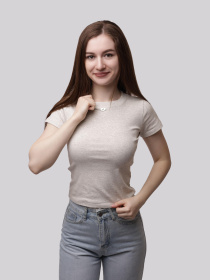 Футболка женская Светло-серый LUMO модель 707613 Футболка женская Светло-серый LUMO модель 707613 Фото