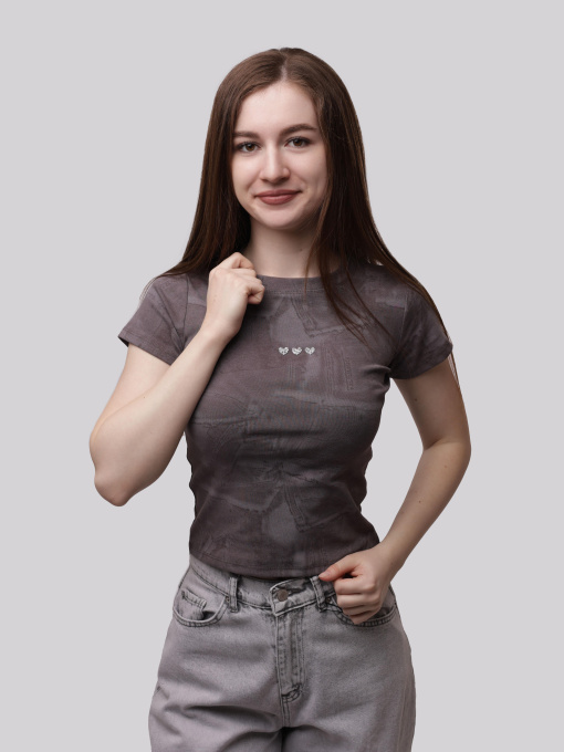 Футболка жіноча Графіт LUMO модель 708617 Фото