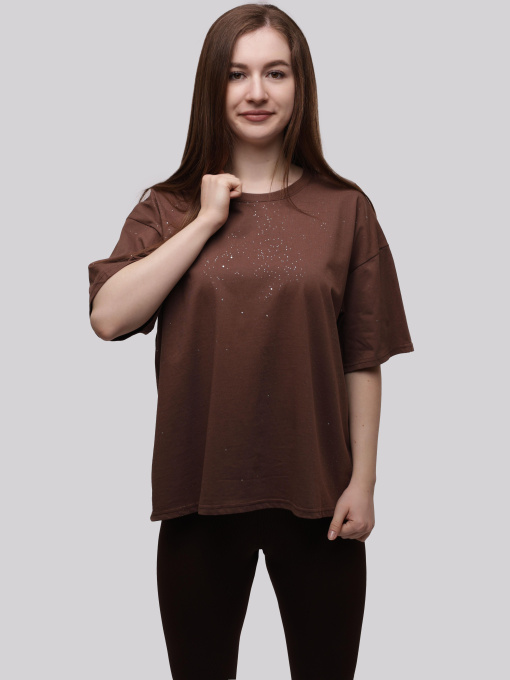 Футболка женская Тёмно-коричневый LUMO модель 708638 Фото