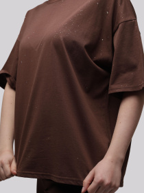 Футболка женская Тёмно-коричневый LUMO модель 708638 Футболка женская Тёмно-коричневый LUMO модель 708638 Фото