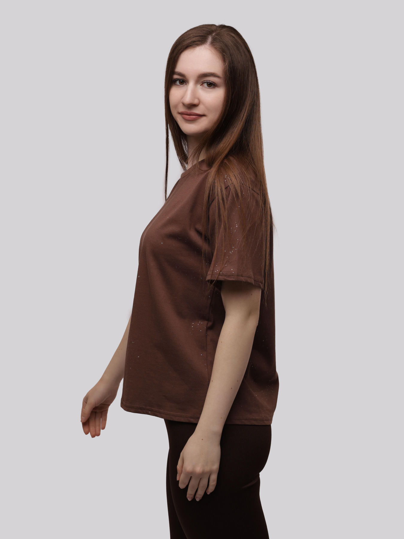 Футболка женская Тёмно-коричневый LUMO модель 708642 Фото