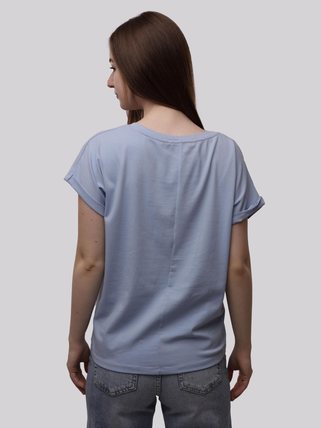 Футболка жіноча Блакитний ANDIN модель 710878 Фото