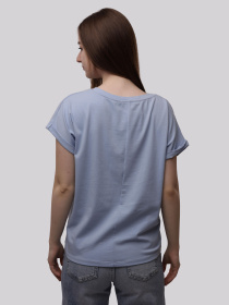 Футболка жіноча Блакитний ANDIN модель 710878 Футболка жіноча Блакитний ANDIN модель 710878 Фото