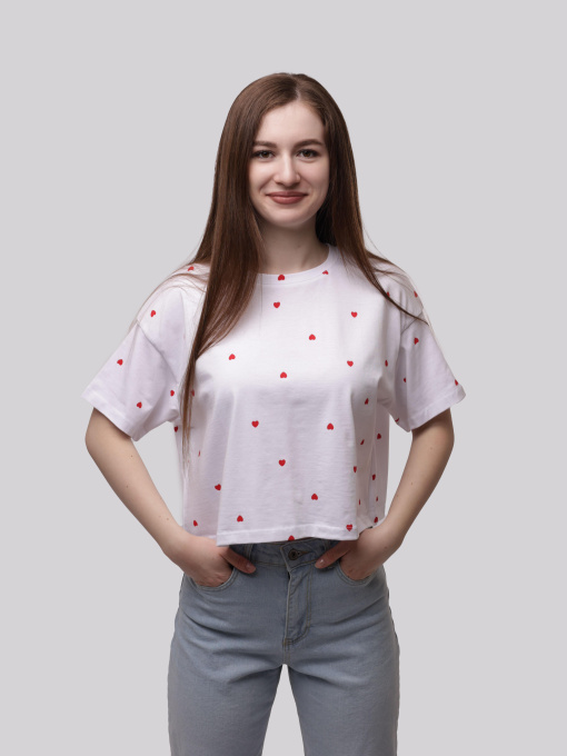 Футболка женская Белый ANDIN модель 710898 Фото