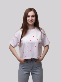 Футболка жіноча Білий ANDIN модель 710898 Футболка жіноча Білий ANDIN модель 710898 Фото