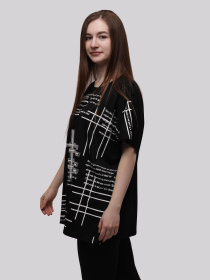 Футболка женская Белый/чёрный STREAM модель 713818 Фото