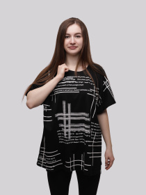 Футболка женская Белый/чёрный STREAM модель 713818 Фото