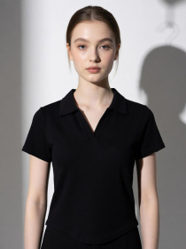 Поло жіноче Чорний STREAM модель 701439 Поло жіноче Чорний STREAM модель 701439 Фото